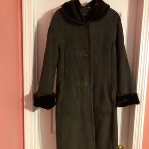 jones New York Faux Shearling - olive green